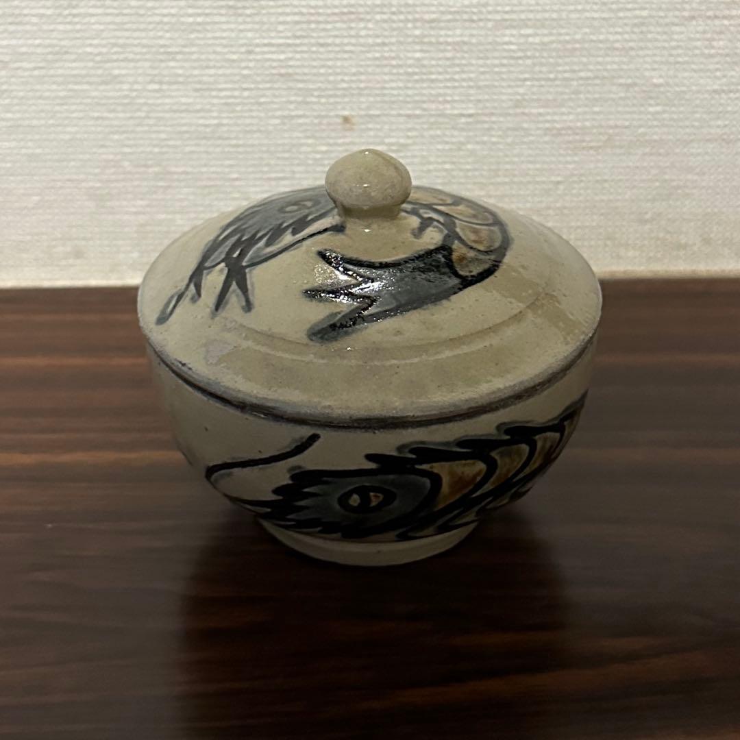 やちむん　湯呑み　金城敏男　銘あり[ト]