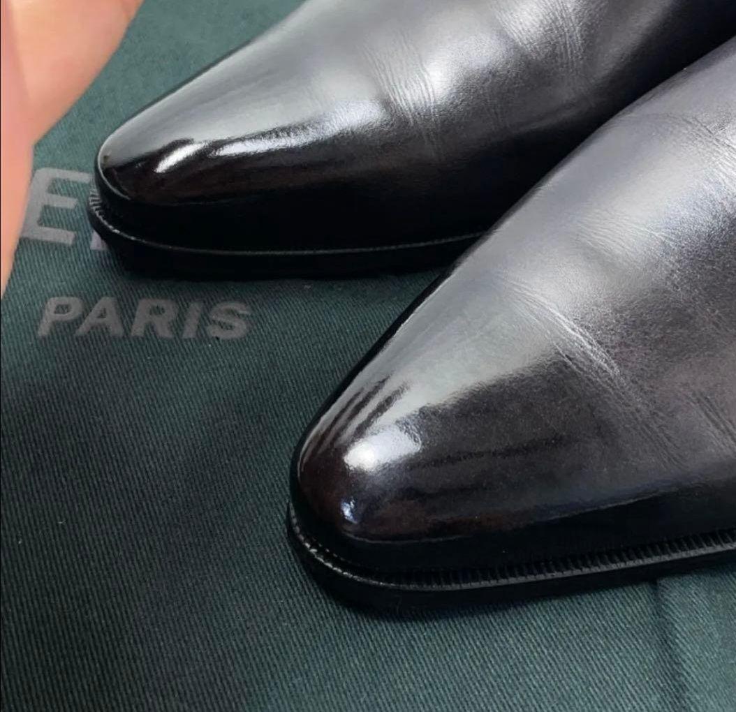 ベルルッティ⭐︎アレッサンドロ71/2ブラックパティーヌ／ホールカット