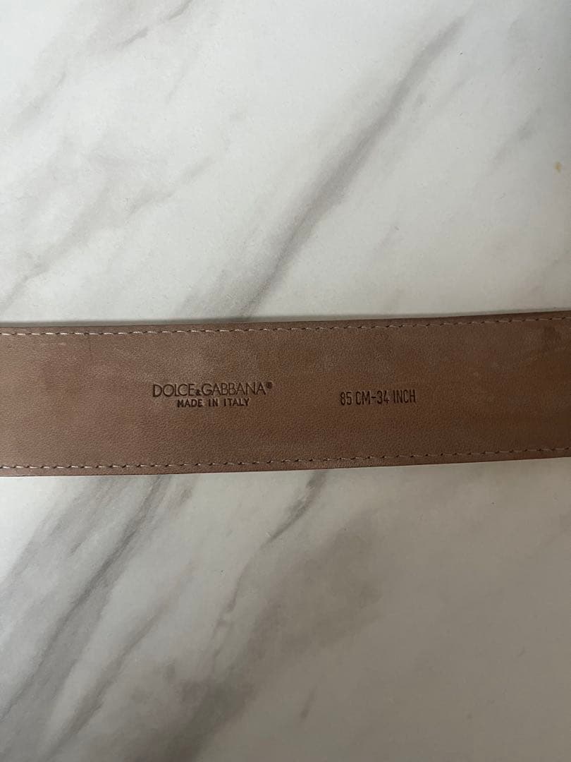 Dolce & Gabbana ホワイトレザーベルト