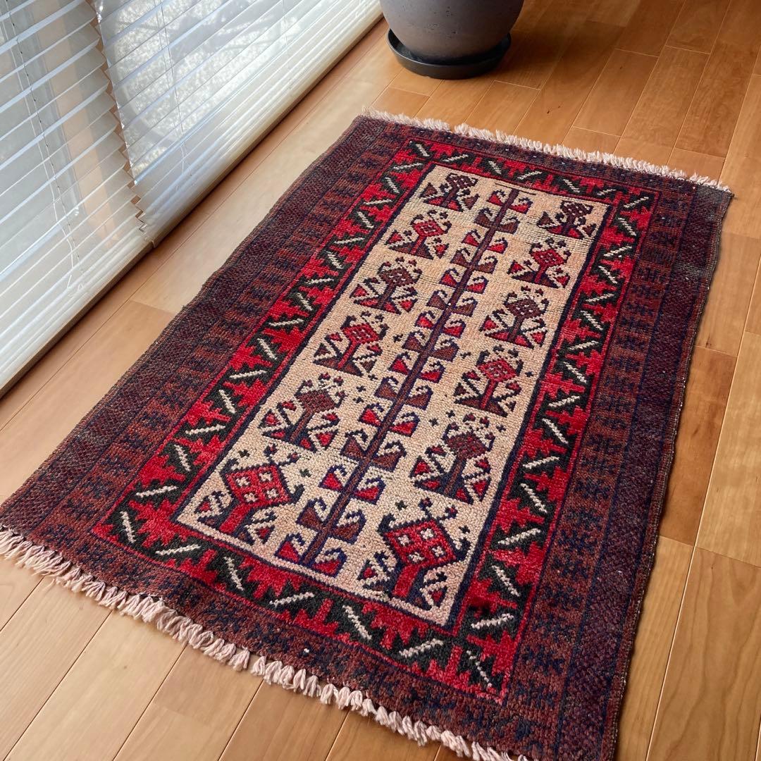 ヴィンテージラグ　トライバルラグ　ツリーオブライフ