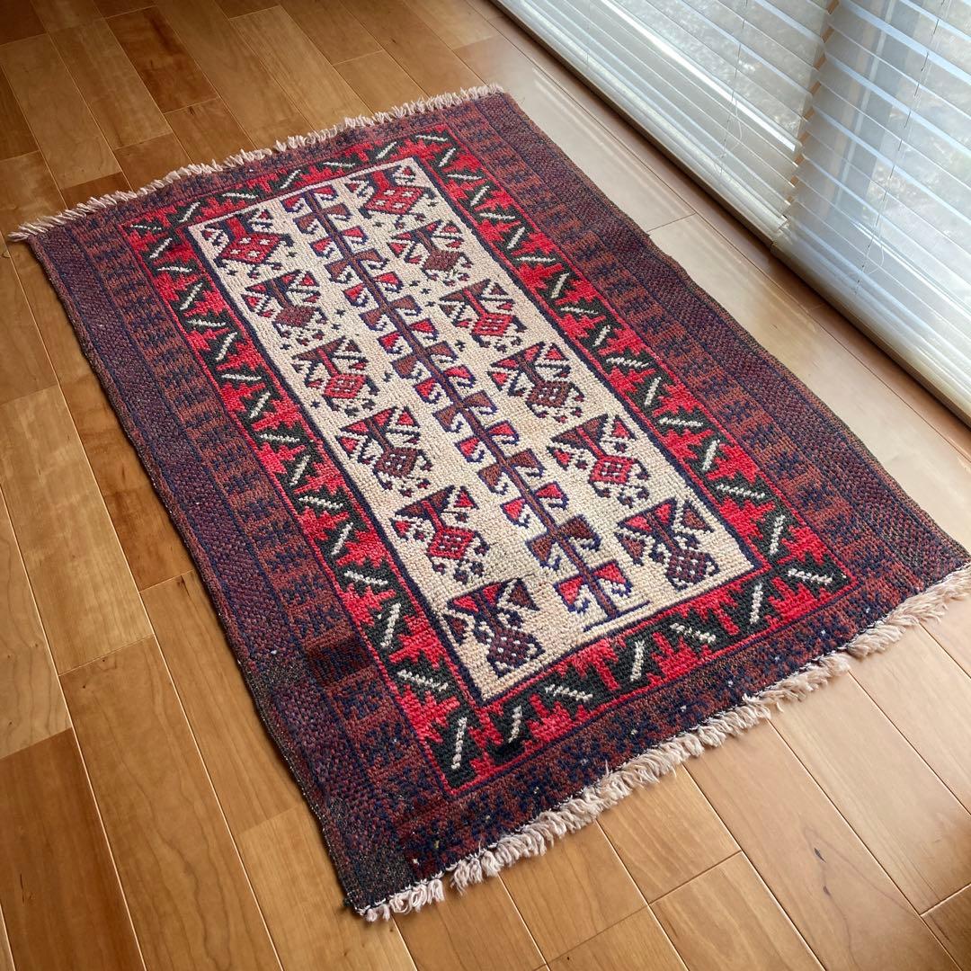 ヴィンテージラグ　トライバルラグ　ツリーオブライフ