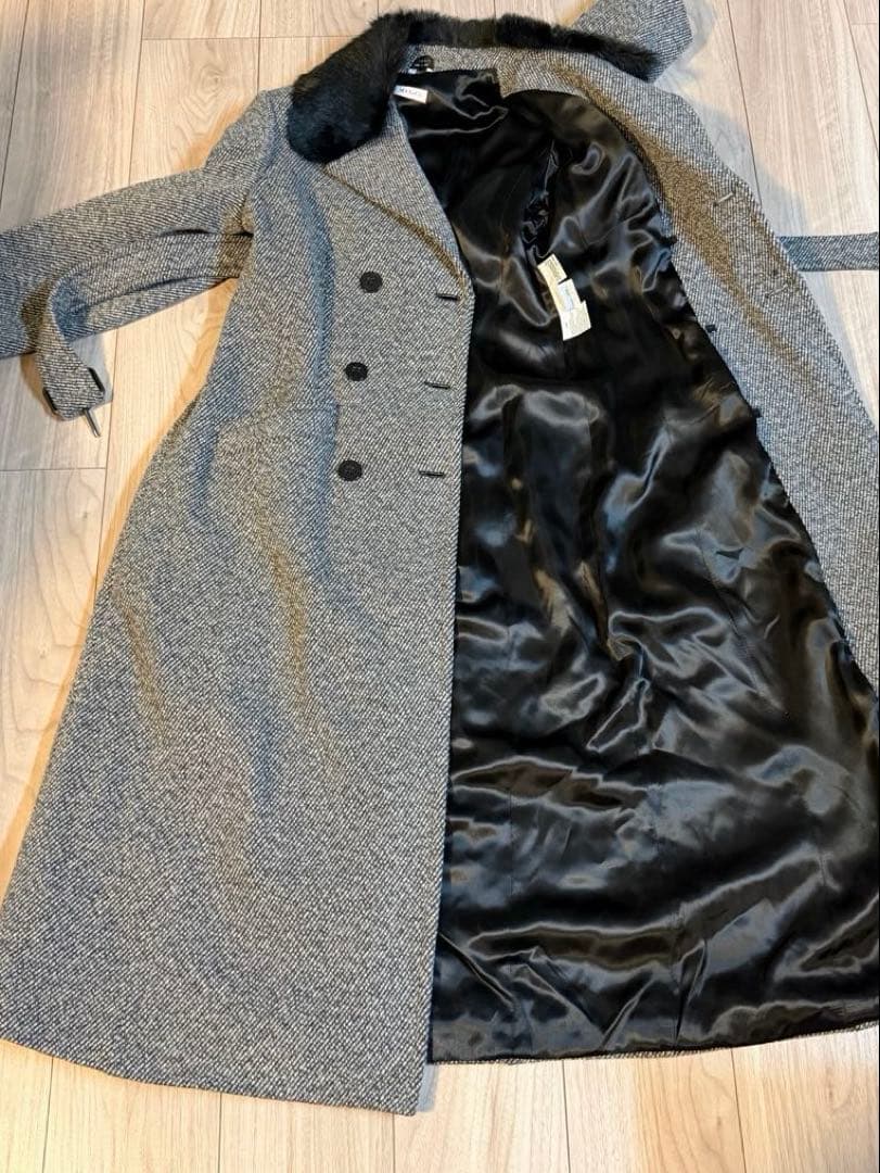 MAX&Co. イタリア製　ウールコート　ラビットファー　着一回　極美品　44