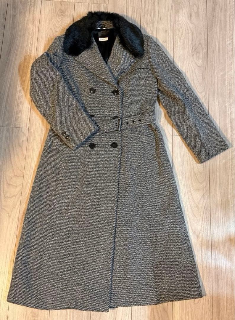 MAX&Co. イタリア製　ウールコート　ラビットファー　着一回　極美品　44