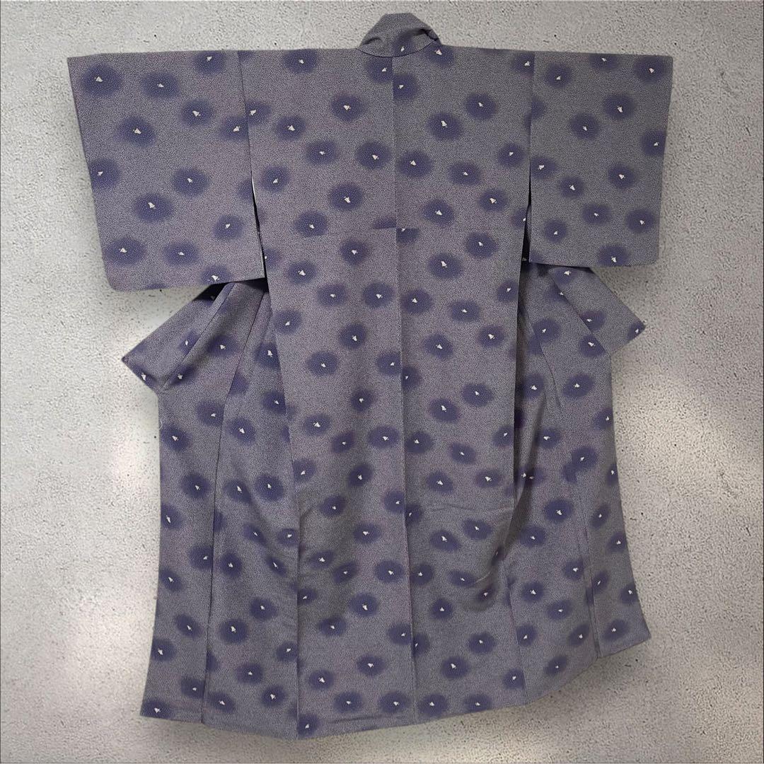 k231 洗える着物 飛び柄小紋 名古屋帯 四点フルセット身丈161裄丈68