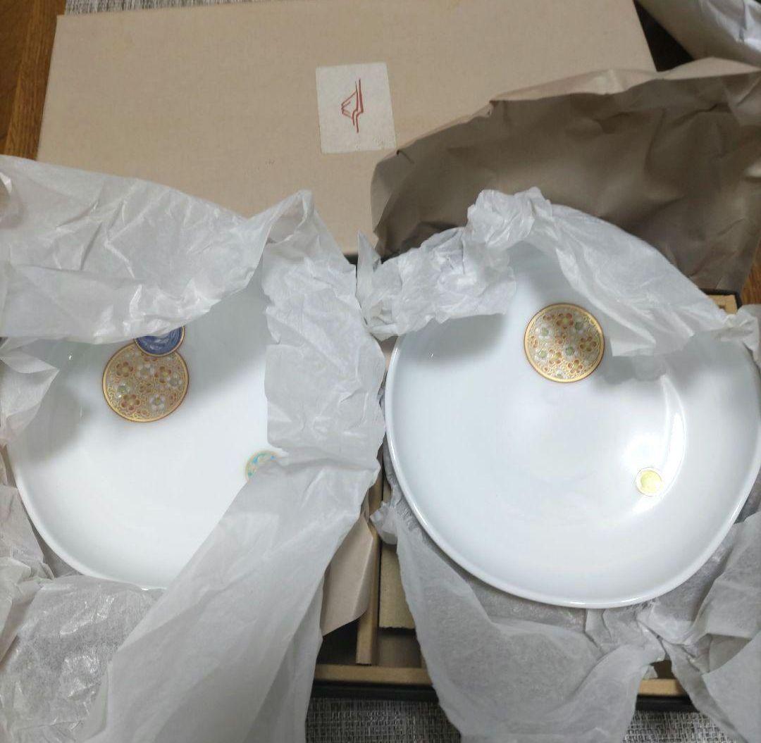 深川製磁寿赤絵小皿揃　箱付き　新品未使用品