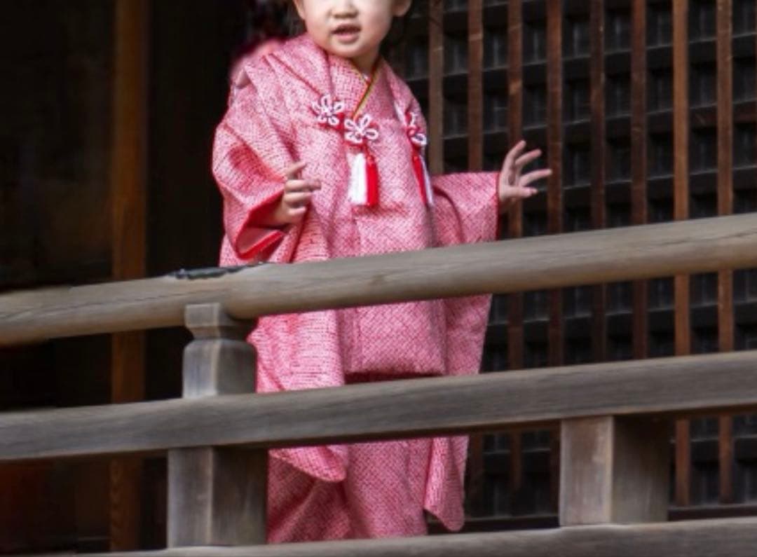 七五三　3才　総絞り　セット　赤