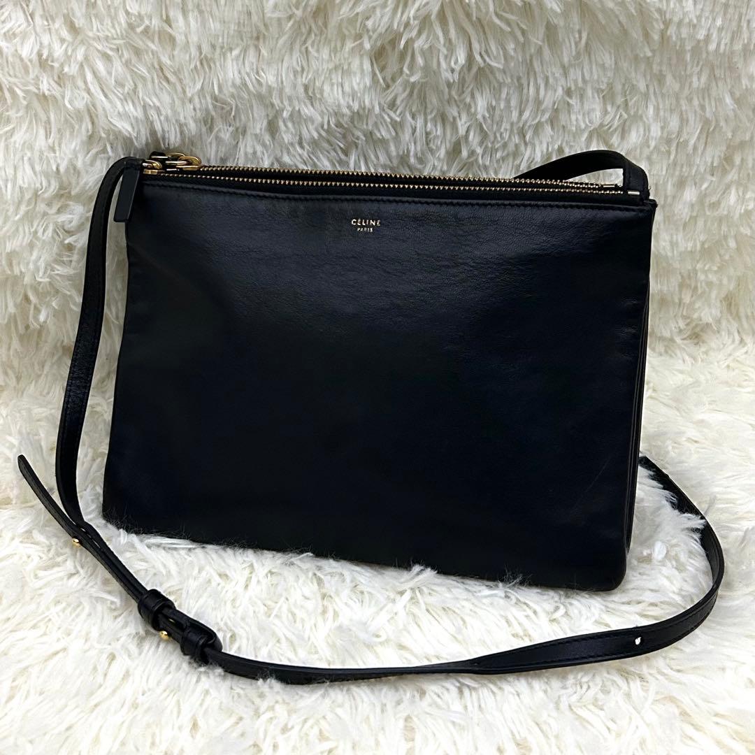 CELINE セリーヌ トリオ ショルダーバッグ ブラック フィービー スモール