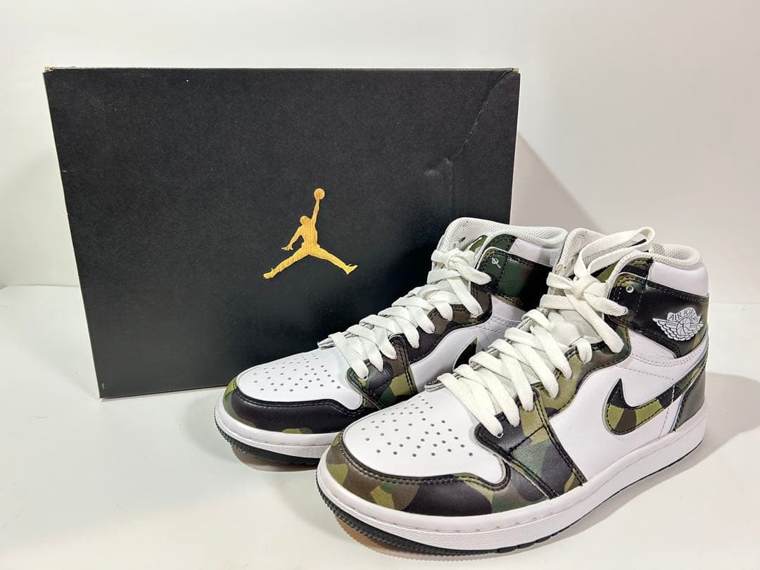 【新品】NIKE エアジョーダン1 ハイ ゴルフ \"Camo/White\"