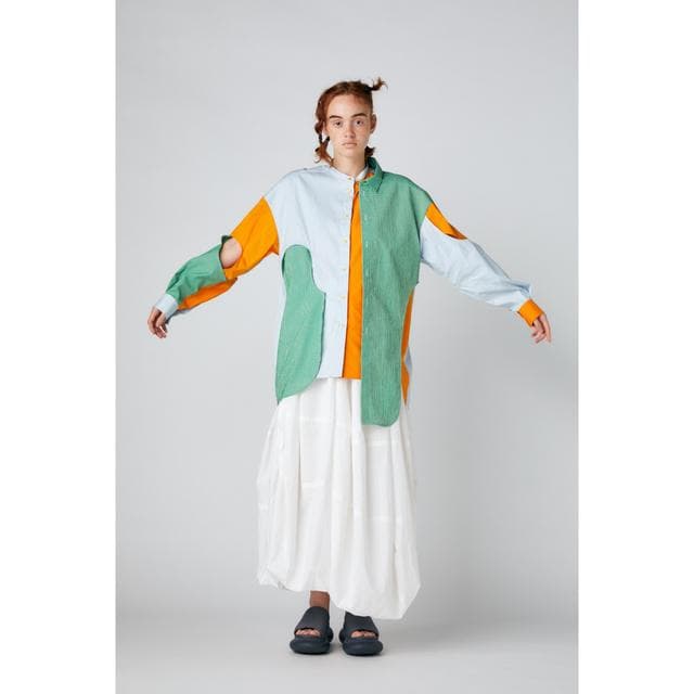 ENFOLD エンフォルド サッカーギンガム ホールSHIRT