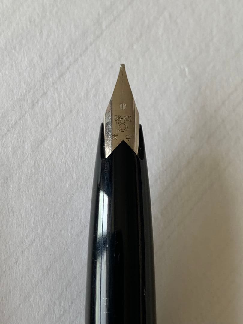 PLATINUMプラチナ スターリングシルバー 万年筆 18KWG ペン先 太字