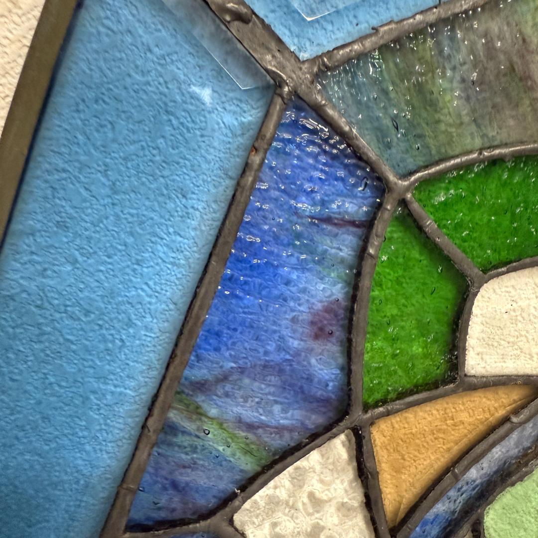 フォロー割【USED品 】欧州 アンテーク ステンドグラス　ハンドメイド