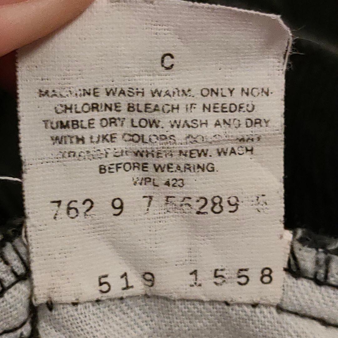 K*K様 USA製リーバイス519-1558ブラック W34 L31 美品