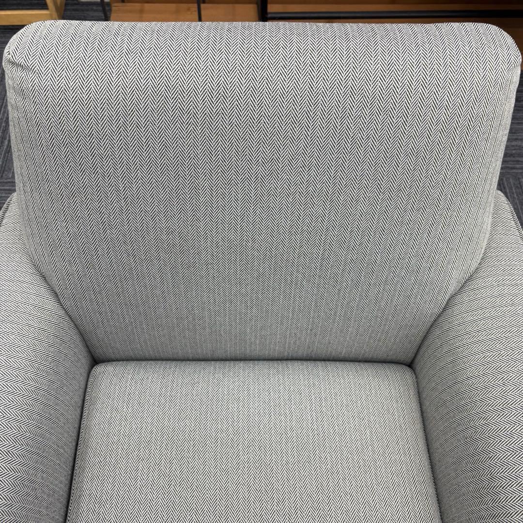 ニトリ 一人掛け ソファ 北欧調 ヘリンボーン ファブリック ブラック 5310
