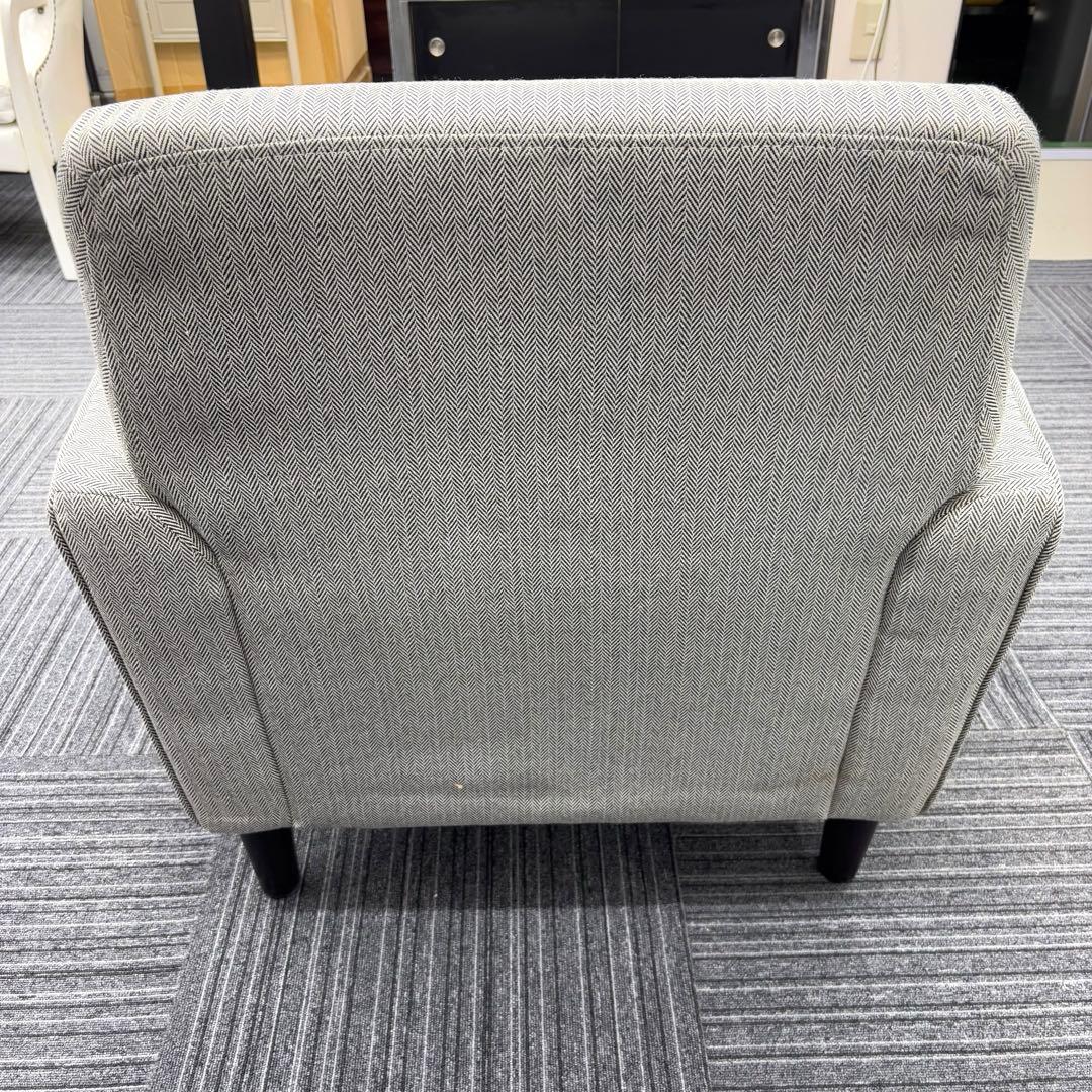 ニトリ 一人掛け ソファ 北欧調 ヘリンボーン ファブリック ブラック 5310