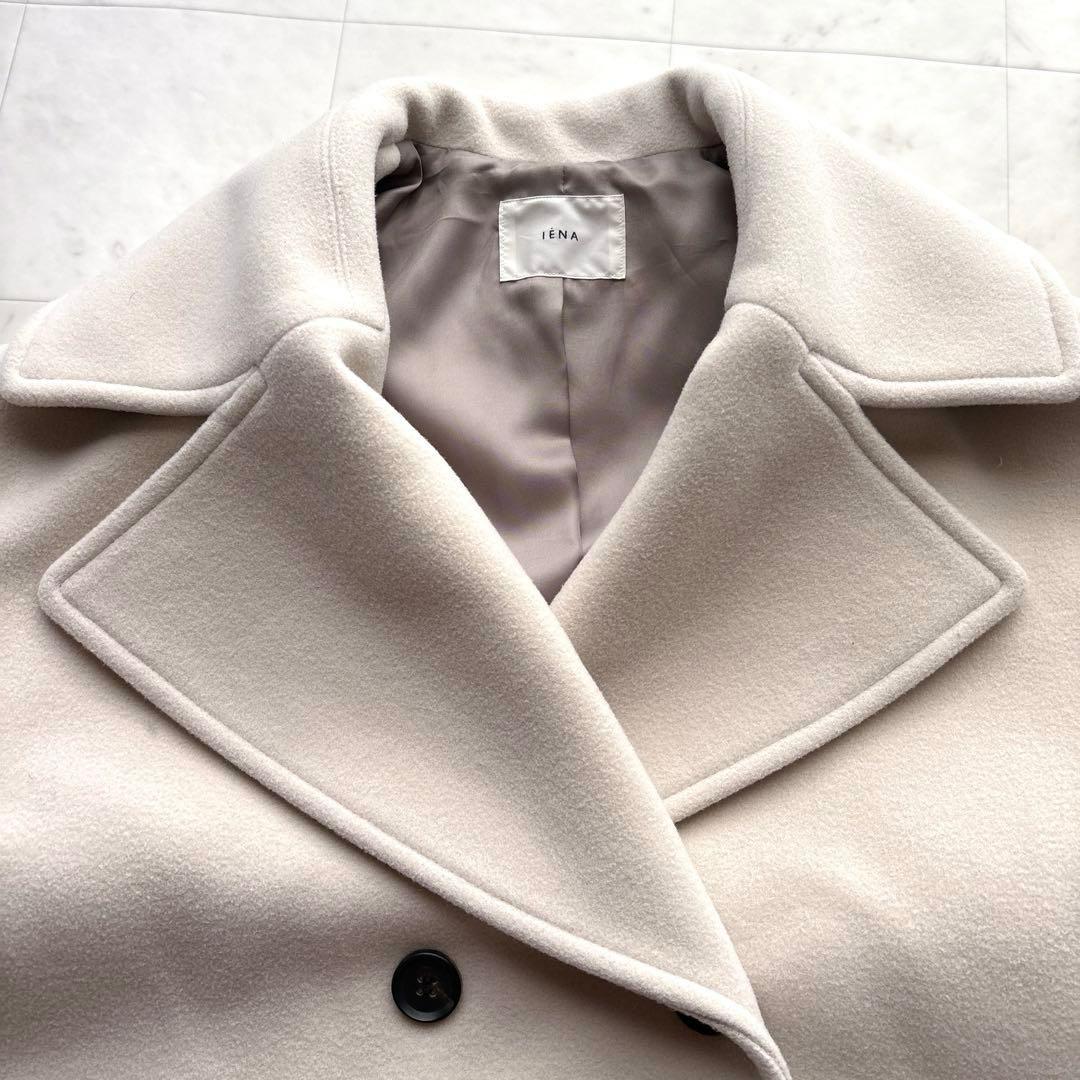 イエナ IENA ダブルモッサコート アウター アイボリー 36サイズ 防寒