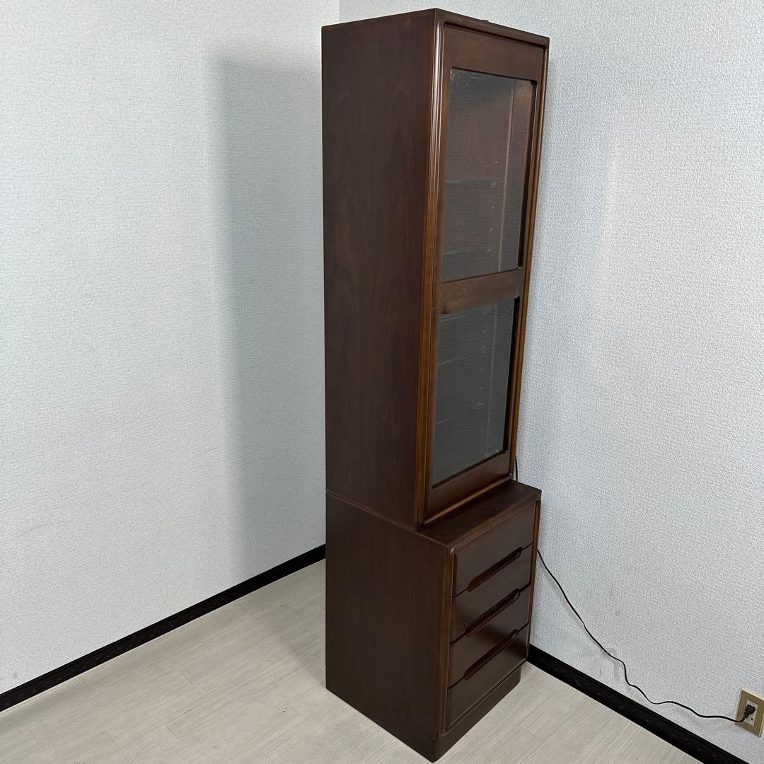 カリモク ドマーニ 希少品 飾り棚 キュリオケース キャビネット i4※