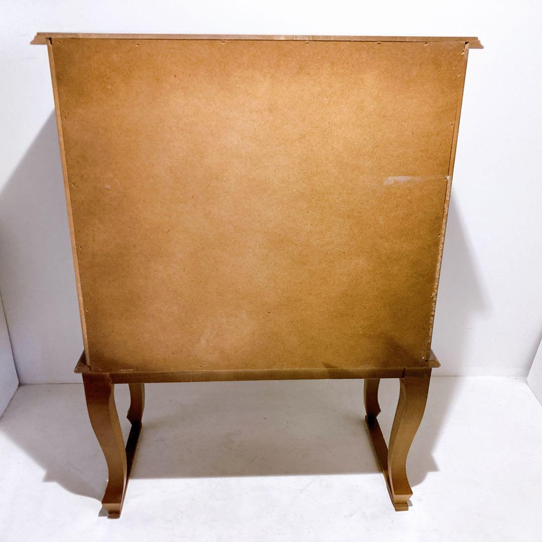 イタリア製 アンティーク 象嵌細工 猫脚 3段チェスト