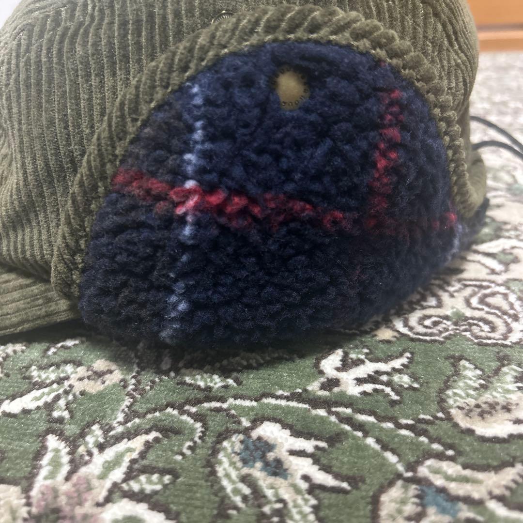 完売　Barbour オリーブ コーデュロイ フライトキャップ　トラットハット