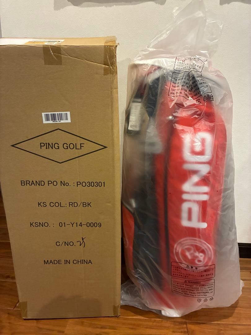 PING キャディバッグ 赤黒
