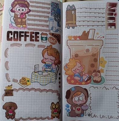 【4巻セット】小麦咖啡 Maicoffee 海外マステ 人物マステ 少女