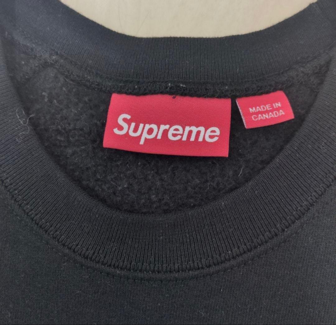 24ss Supreme Small Box Raglan Crewneck 黒