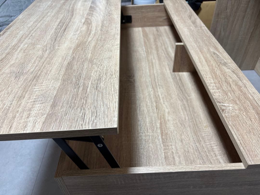 【引取限定】ロウヤ　ローテーブル(昇降可能)