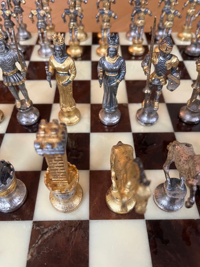 大理石　イタリア製 ヴィンテージ チェスセット