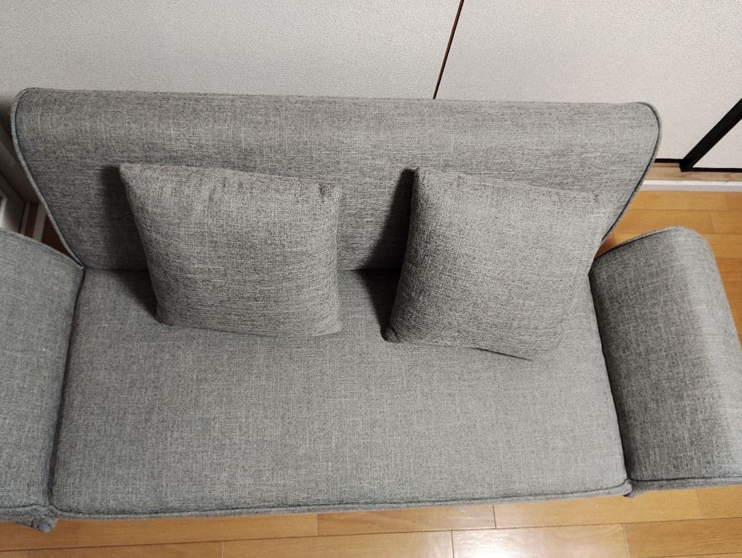 ロウヤ LOWYA ソファ ソファーベッド グレー 美品 引取限定
