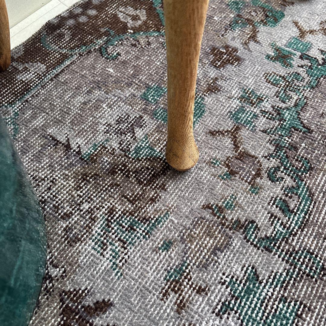hiromikanさま専用 トルコ　ヴィンテージラグ　グレー　グリーン