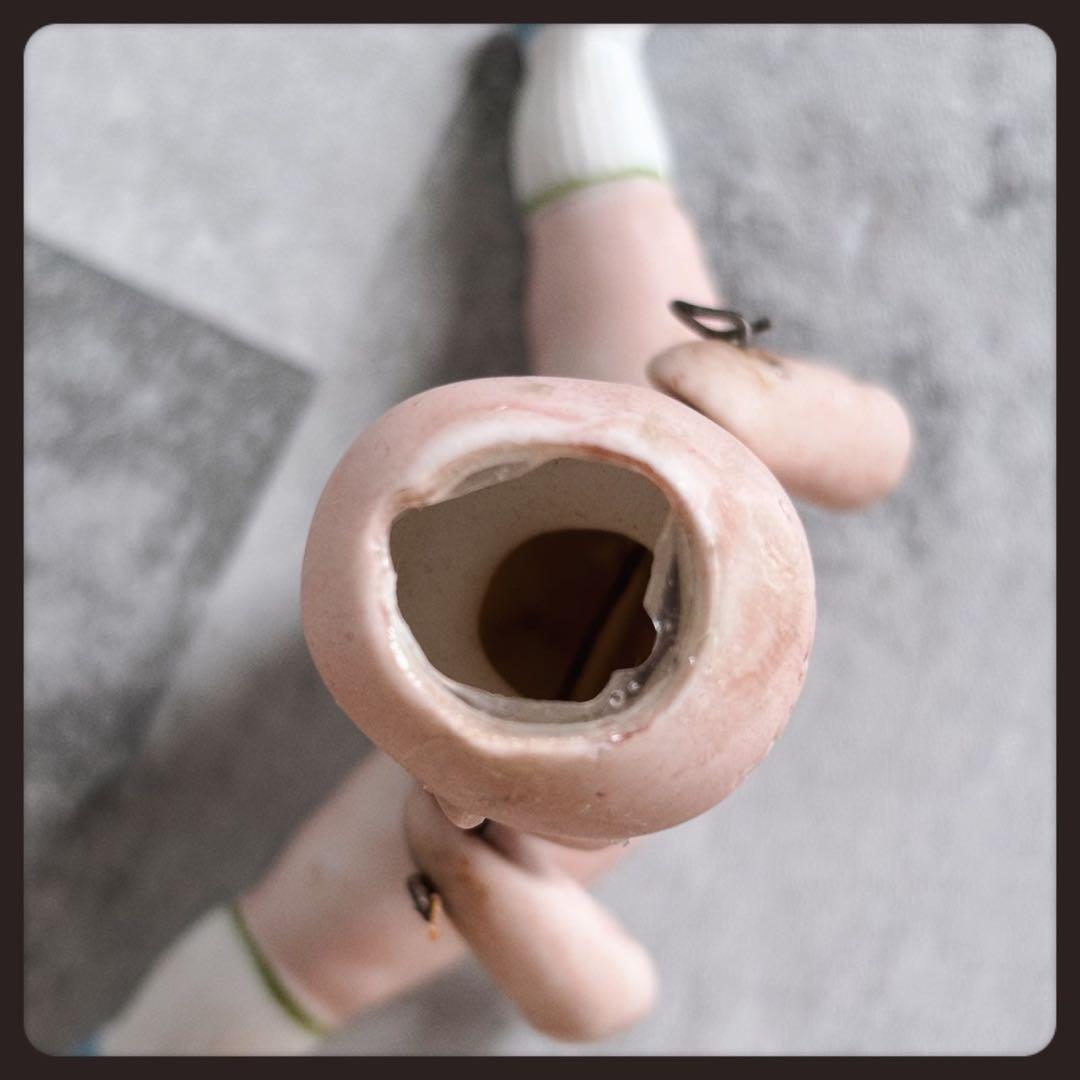 アンティーク 青い目の少女オールビスクドール ミニョネット