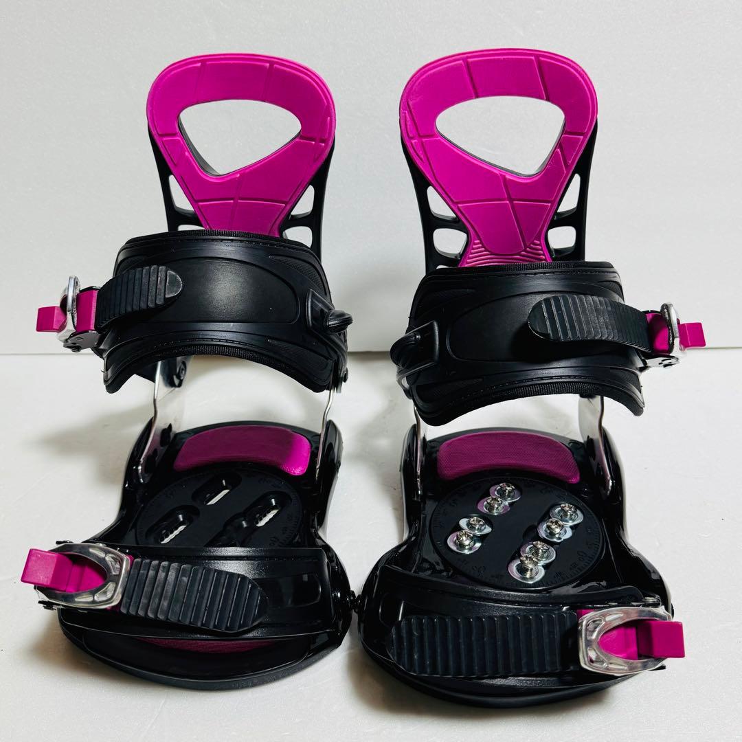 MLサイズ　スノーボードビンディング 黒とピンク初心者格安激安特価