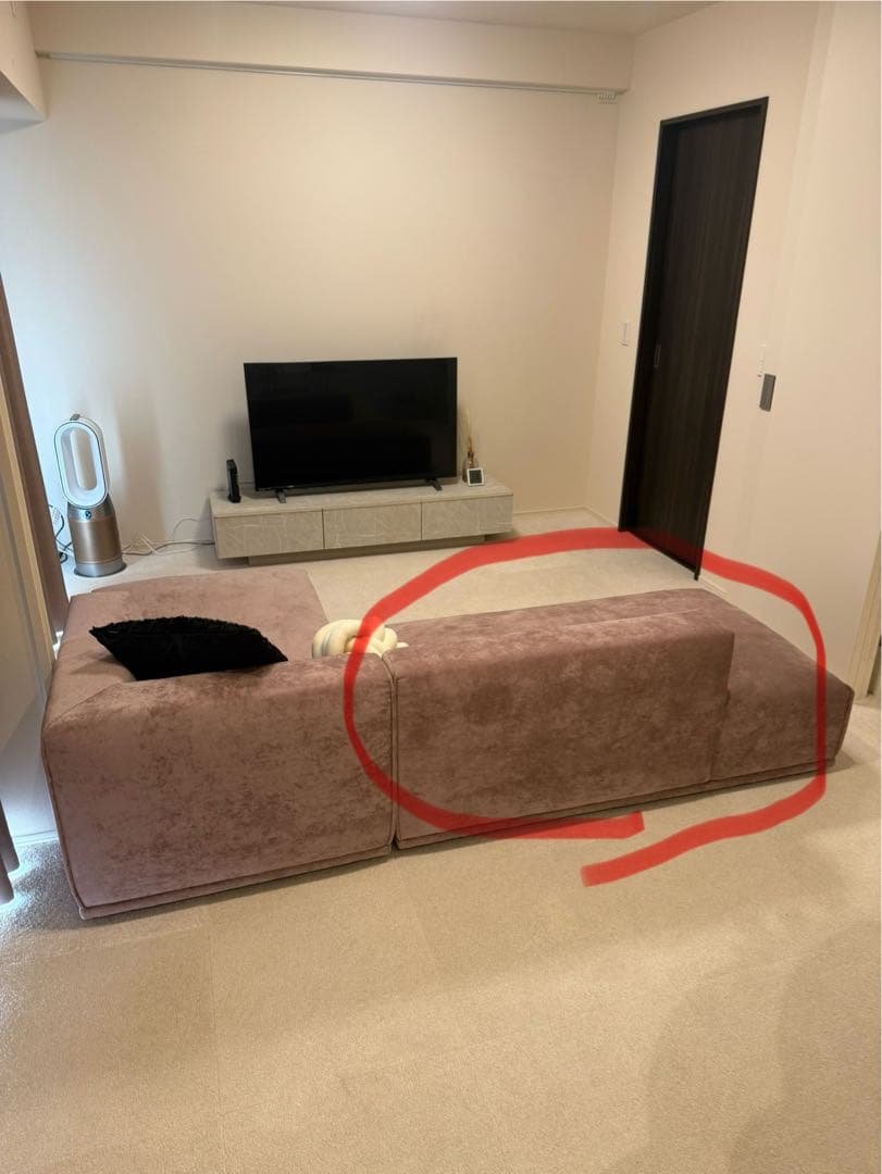 ②Francfranc フランフラン メーネ ソファ 2 R ピンク