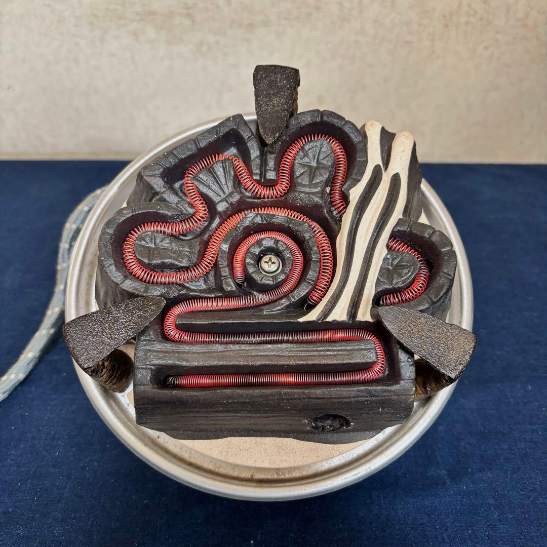 人間国宝高橋敬典 風炉 茶釜 電熱器 唐銅朝鮮風炉 野々田電熱器 敷板 茶道具