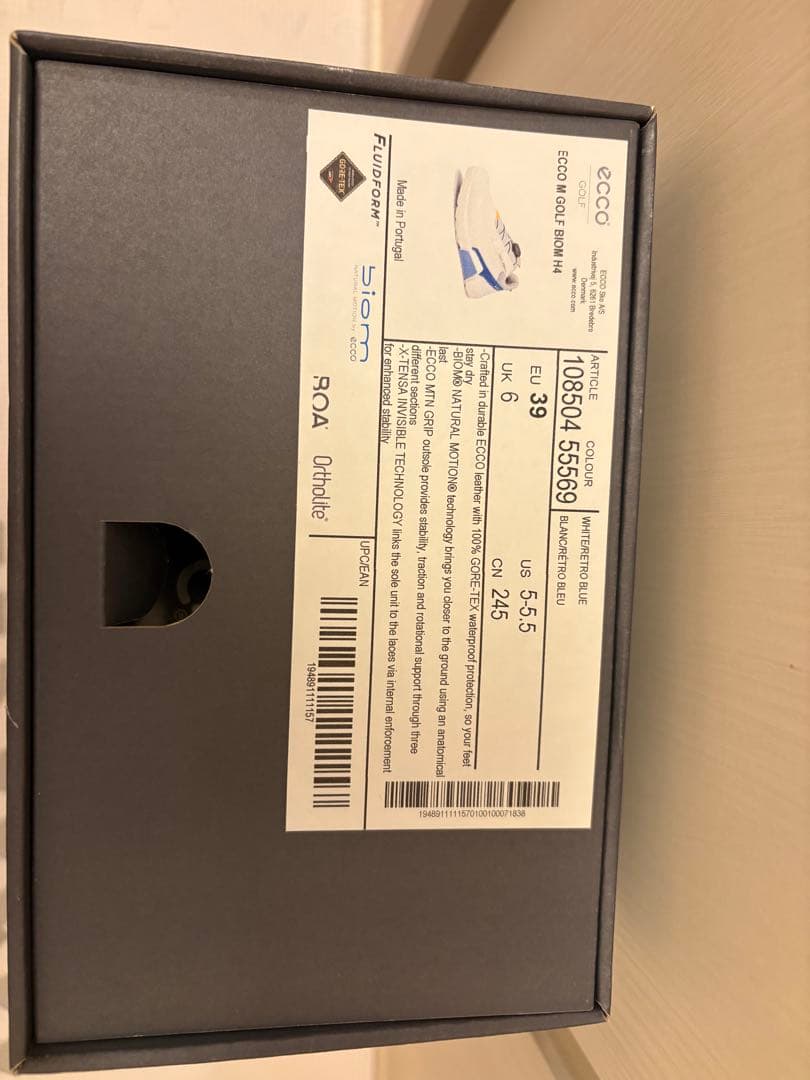 新品未使用　試着のみ ECCO ゴルフシューズ BOAシステム ホワイト