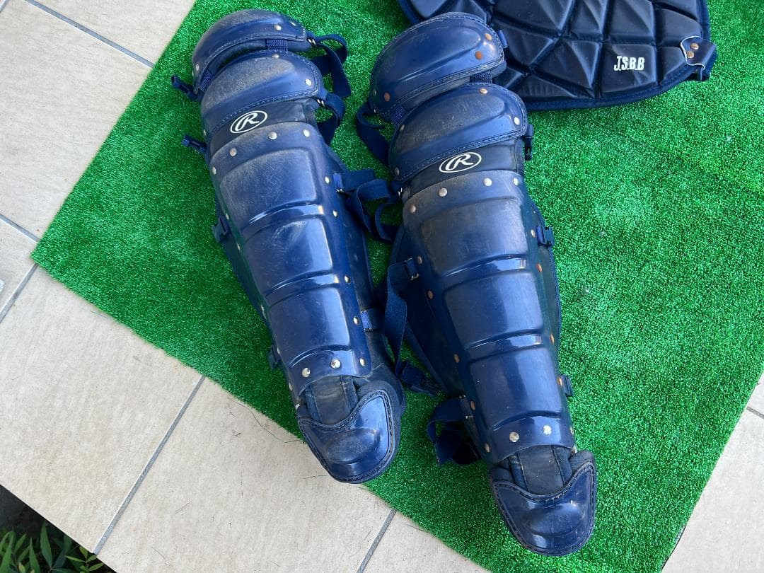 J.S.B.B キャッチャー用 防具 プロテクター 一式 硬式 ネイビー