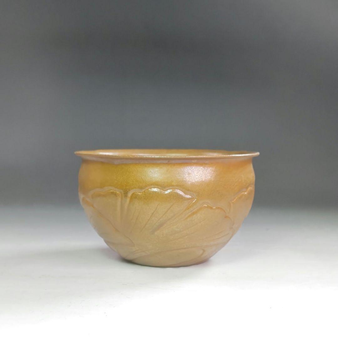 ウ283 健水『平安　田中秀明造』『銅製　紅葉紋　健水　こぼし　共箱』茶道具