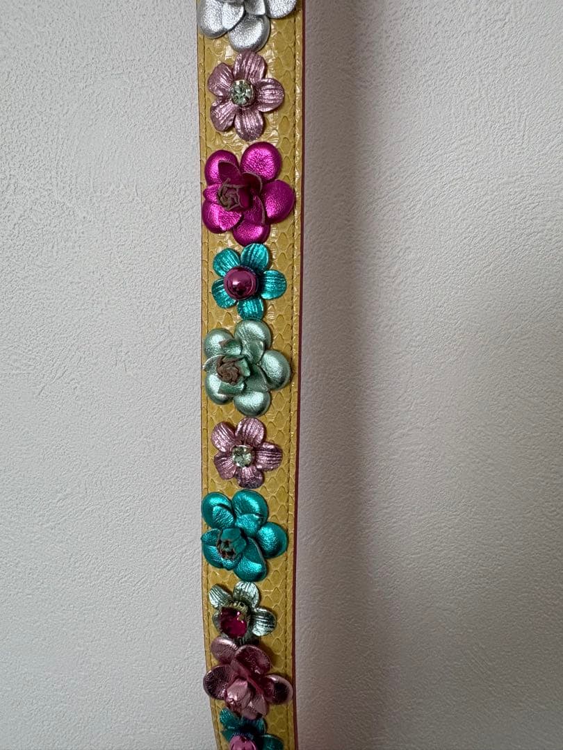 【未使用品】黄　DOLCE & GABBANA バック牛革ショルダーストラップ