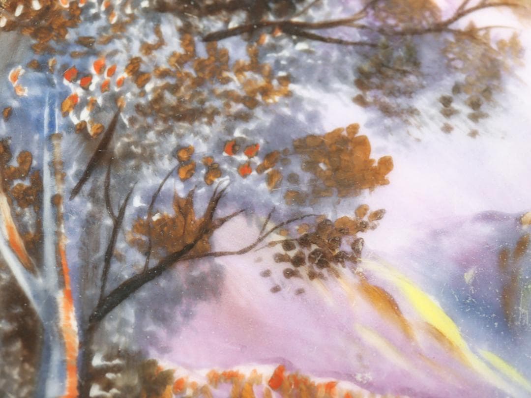 オールドノリタケ 金盛上湖畔白鳥風景 ボウル 29cm 飾り皿