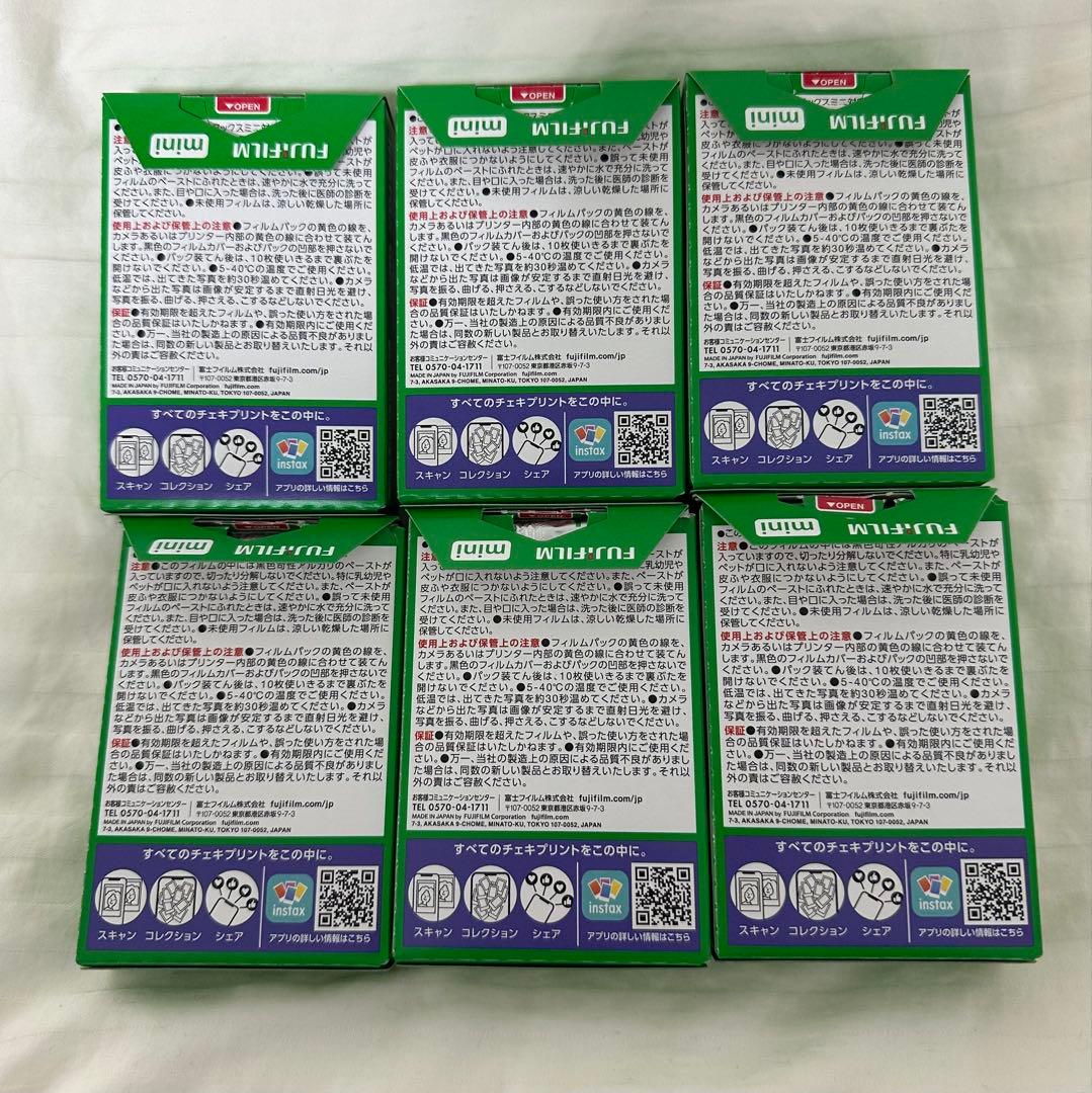 FUJIFILM instax mini チェキフィルム 10枚入 60枚