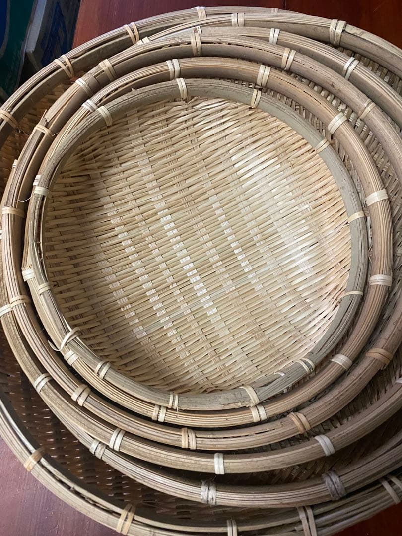 竹籠　竹ざる　６個セット