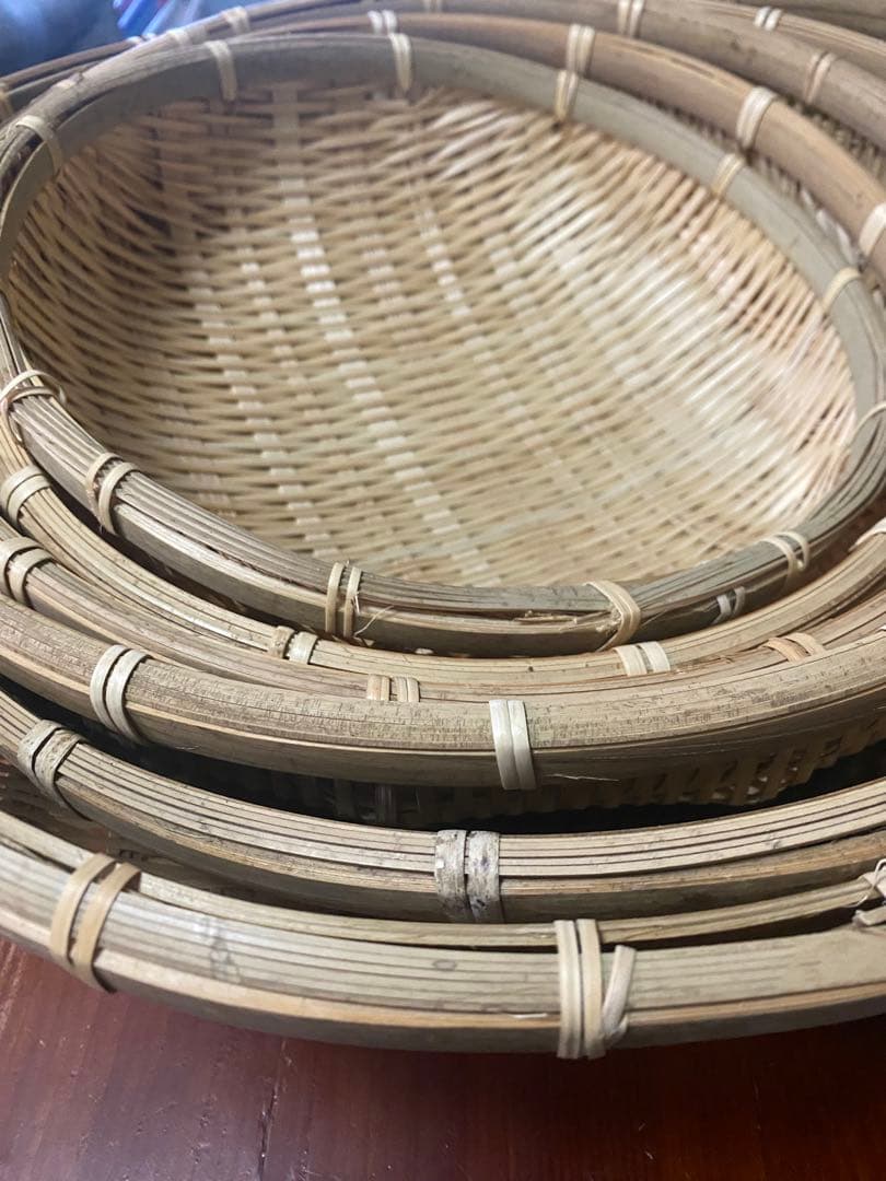 竹籠　竹ざる　６個セット