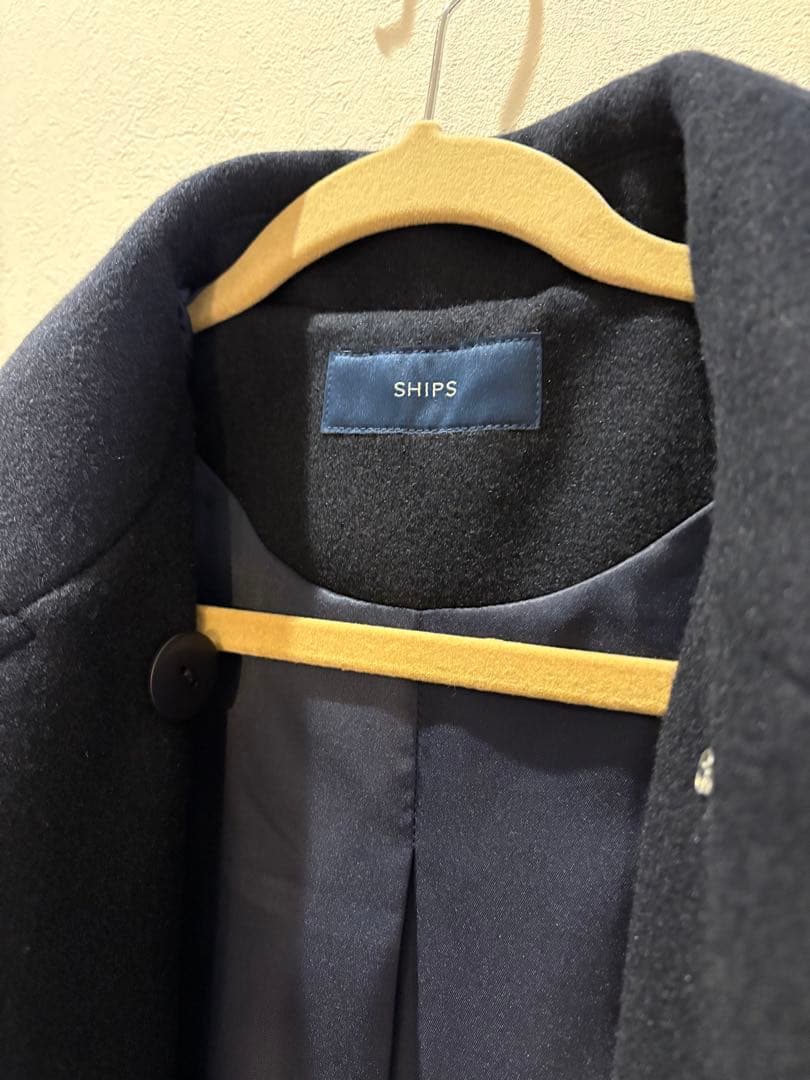 SHIPS ネイビー ピーコート