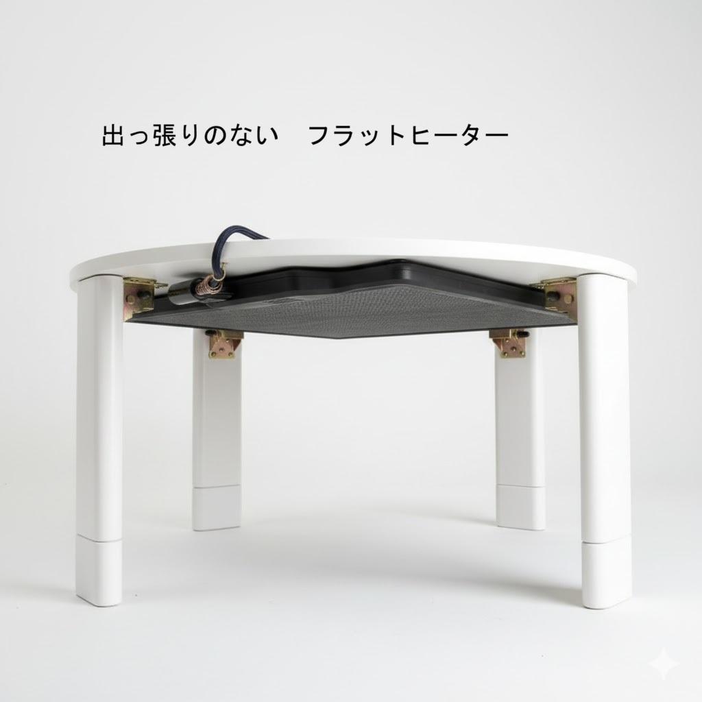 ☆丸型フラットヒーターこたつ70WH【OUTLET】☆