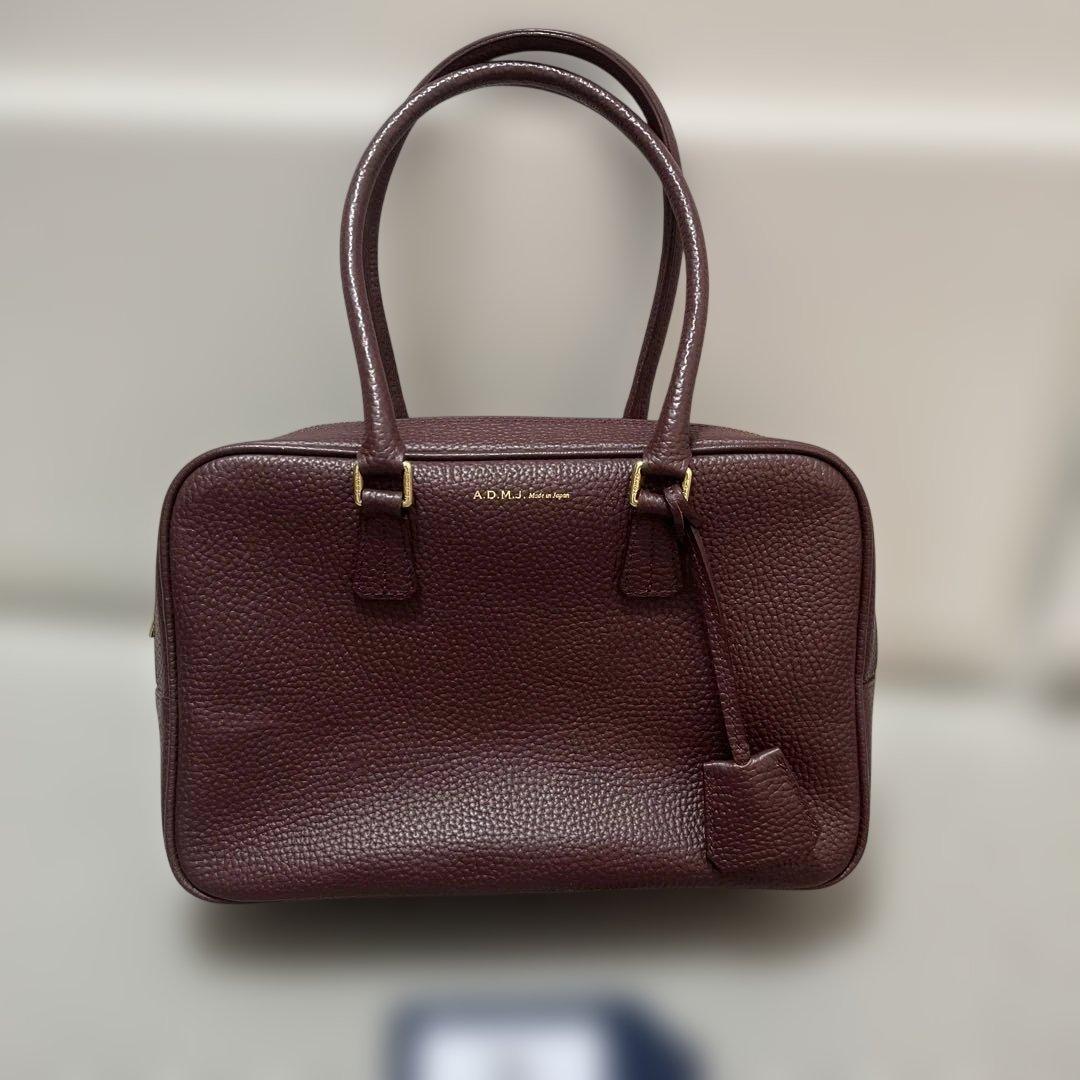 ADMJハンドバッグ 日本製　牛革