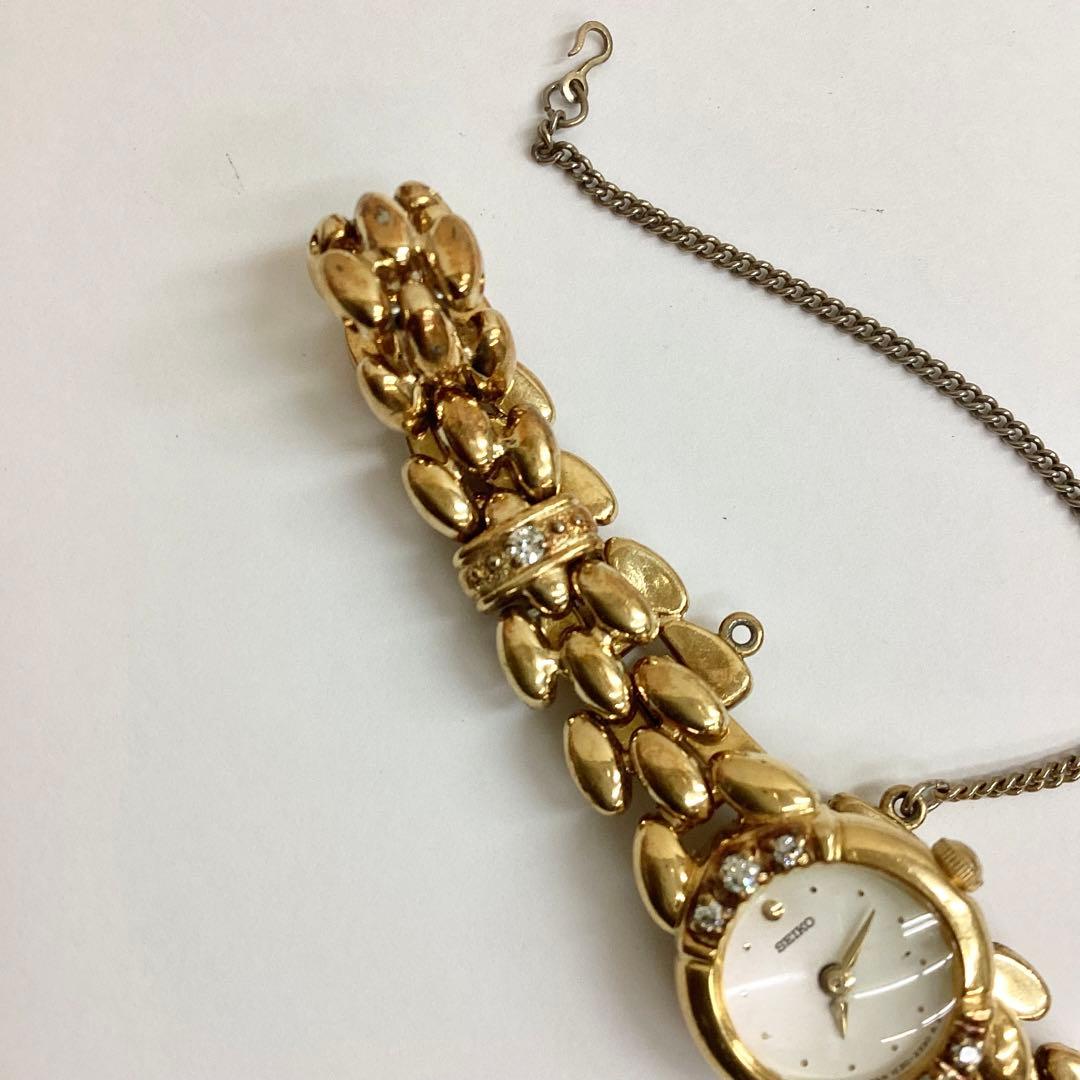 SEIKO セイコー 1E20-0760 腕時計 ゴールド ドレスウォッチ 不動