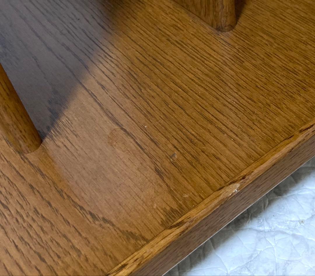 【美品】浜本工芸 サイドテーブル 飾り棚　ローテーブル　天然無垢 オーク材