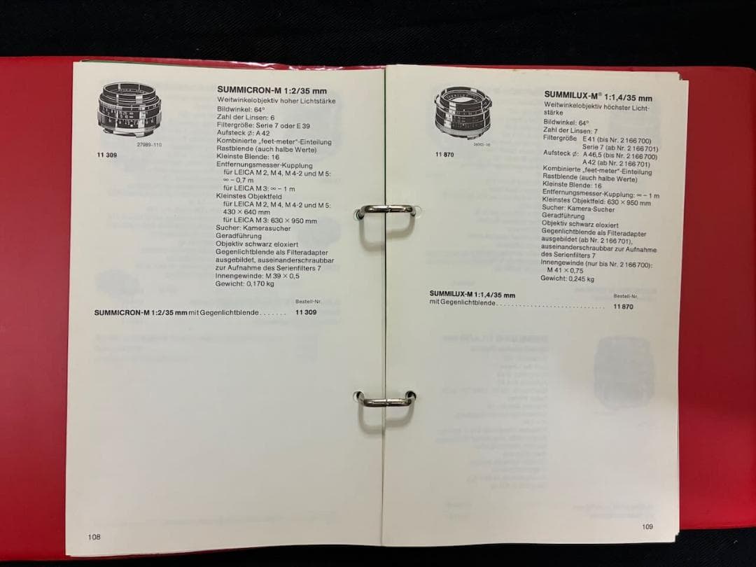 ライカ Leica 1978年オリジナル ディーラーズ ブックドイツ語版