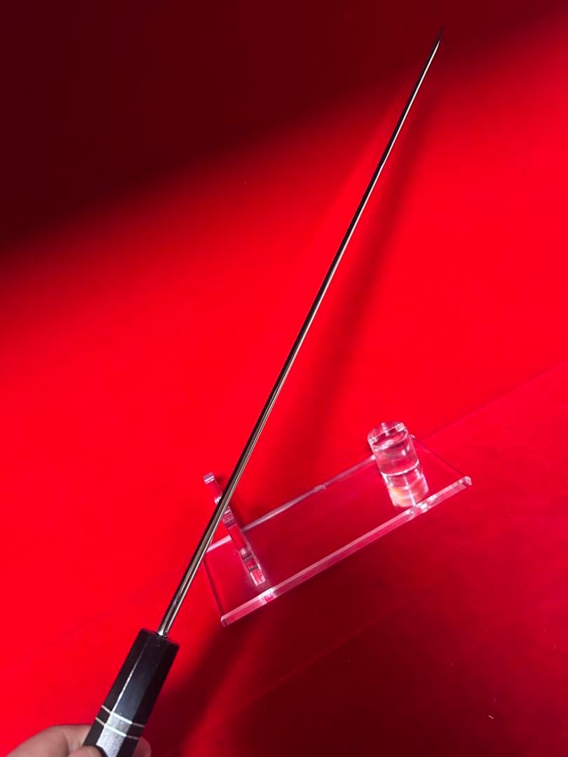 包丁　マグロ包丁　先丸型　尺三　鏡面仕上げ　切味抜群　箱付　未使用品