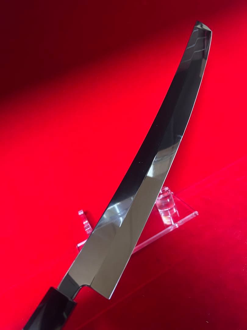 包丁　マグロ包丁　先丸型　尺三　鏡面仕上げ　切味抜群　箱付　未使用品