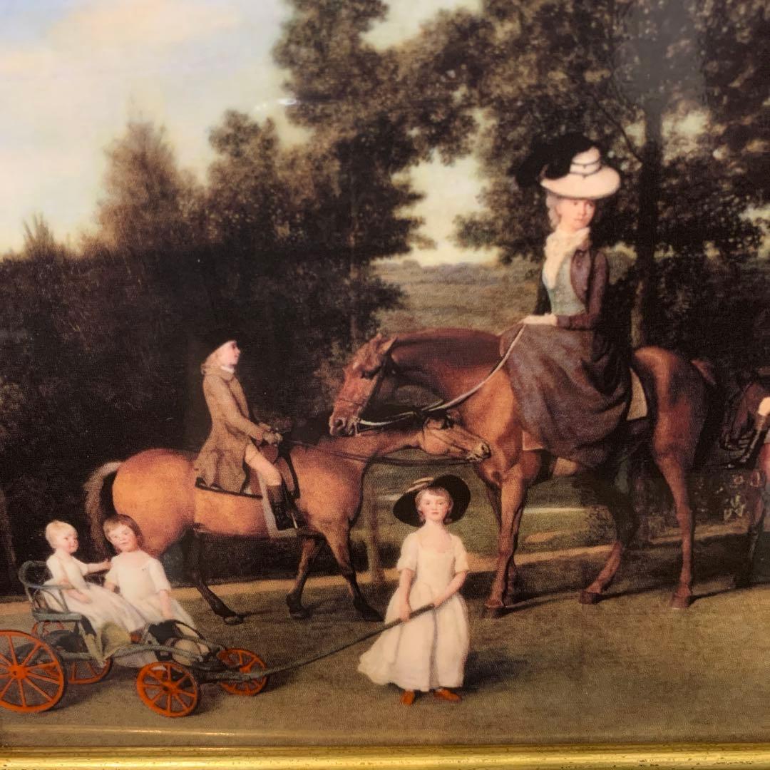 希少　ウェッジウッド ノーブルライン　陶板　ファミリー　プラーク　額